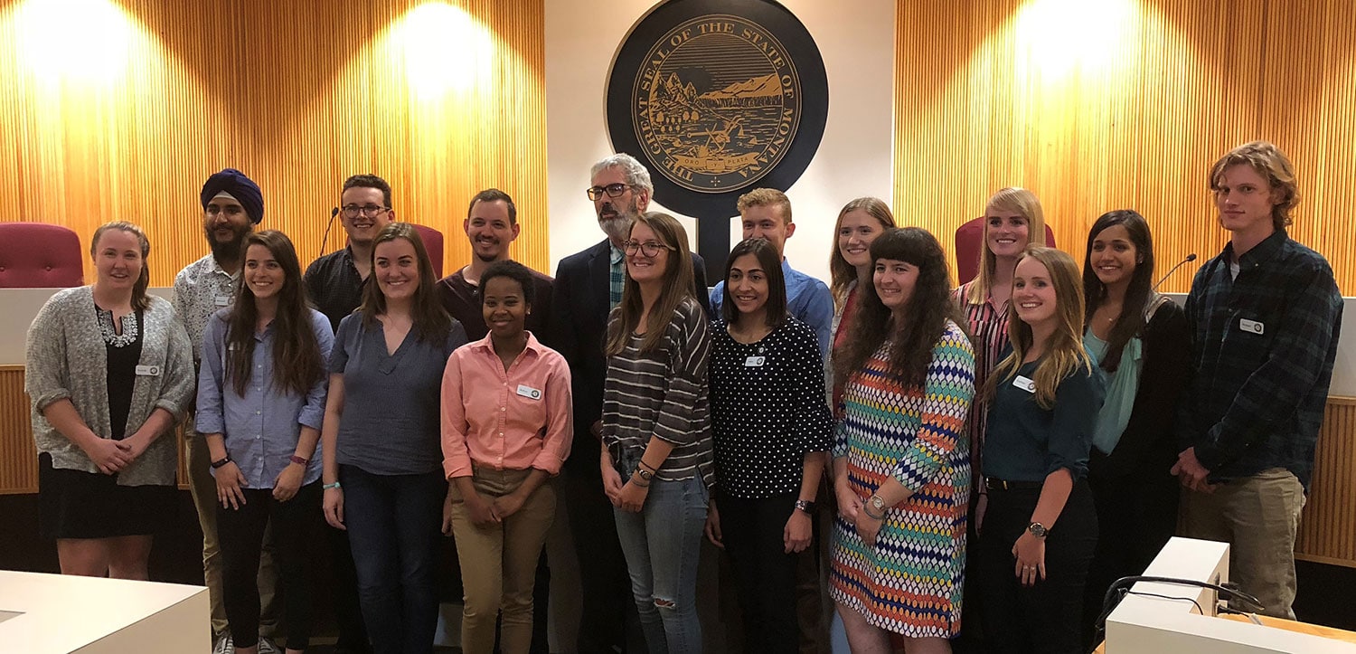 2018-2019 JFM members swearing in with Chief Justice Mike McGrath.